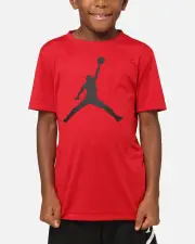 [JORDAN] Jordan Kids' Jumpman Logo T-shirt Gym Red - Size L L Gym Red