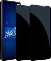 Kiokyrgm Tempered Glass Privacy Screen for Asus Rog Phone 6/6d/6 Pro, Screen Protector, Pack of 2, 9H Glass, Anti-Spy Film, Anti-Scratch, Full Cover Privacy Glass Protector