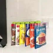 with Hole Wall-Mounted Spice Bag Storage Rack Spice Clips Stand Kitchen