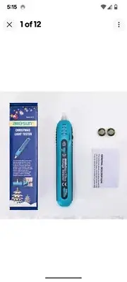 12-600V AC Christmas Light Tester Non-Contact Voltage Light Bulb&Fuse Detector