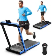 Costway Treadmill 2-in-1 for Running and Walking, Max 12km/h, Folding Under D...