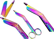1 Ea Lister Bandage Scissors 5.5 Inches Titanium Rainbow Color Premium ENT Instruments Medical German Stainless Cynamed