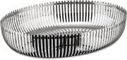 Alessi Oval Basket in 18/10 Stainless Steel Mirror Polished, Silver