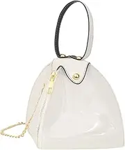 [Yardenfun] Girls' Chain Bag Transparent Triangle Shape Purse Elegant and Fashionable Clutch for Everyday Use