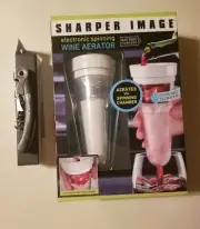 Sharper Image Wine Aerator - Battery Powered - LED Lights - Spinning Chamber
