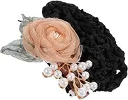 EPIGEIST Floral Hair Bun Cover Net Clip Elegant Floral Hair Accessory for Women for Dancers Nurses and Cosplay Events for Weddings and Formal Occasions
