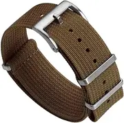 [WatchGecko] Ridge Military Nylon Watch Strap. Nylon Mens Replacement Watch Strap. Rugged, Quick-Drying and Secure Wristwatch Strap for Outdoor Activities