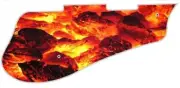 Pickguard Pick Guard 5120 Graphical Graphic Guitar Fire Embers