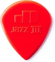 Jim Dunlop 22047138017 47R3N Jazz III 1.38mm Sharp Tip Nylon Guitar Picks, 24-Pack, Red