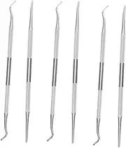 Nail Cleaning Tools Set 6pcs Stainless Steel Ingrown Nail Cleaning Tools Foot Scraper Cuticle Remover for Manicure Pedicure
