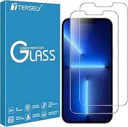 T Tersely [2 Packs] Screen Protector for Apple iPhone 16e 2025/ iPhone 13/13 Pro (6.1 inch), Premium HD Tempered Glass Screen Protector Film [9H Hardness][Case Friendly]