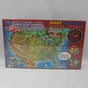 Dino's Illustrated World - Children's Map of the United States 500 Piece Puzzle