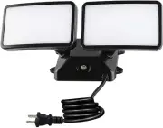 FAGUANGAO Dusk to Dawn LED Security Light,18W Plug in Flood Light Outdoor,5000K