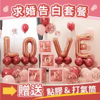 在飛比找蝦皮商城精選優惠-【台灣發貨】告白求婚套組 (送打氣筒點膠) 告白氣球 氣球 