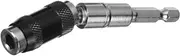 Toolcool Pivoting Bit Tip Holder, Flexible Magnetic Screwdriver Bit Holder Extension Rod, Quick Release Drill Bit Holder for Tight Spaces or Corners, 1/4 Inch Hex, Black, One Size