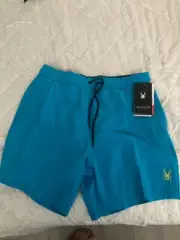 Spyder Swim swimwear bathing suit light blue S620022 S2M men's Large NWT NEW