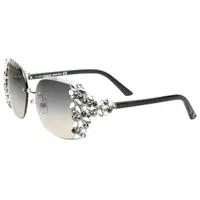 在飛比找momo購物網優惠-【SWAROVSKI】-時尚太陽眼鏡(銀色)
