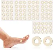 75pcs Corn Cushions, Corn Pads for Toes Latex Sponge Foot Callus Pads Self-Adhesive Foot Care Cushions Corn Protectors for Men Women Feet Toes (Round)