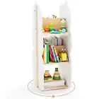 HONEY JOY Kids Rotating Bookshelf Toy Storage Organiser Bookcase w/ 5 Shelves