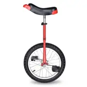 Yescom 16 In Wheel Outdoor Unicycle Adjustable Seat Exercise Unicycle, Red