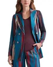 Misook Double Breasted Brushstroke Blazer