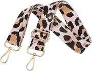 [FIXOSHEE] Wide Bag Strap DIY Adjustable Leopard Print Replacement Belt for Crossbody Handbags Fashionable Shoulder Strap for Men and Women Easy to Install Durable Accessory