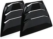 Compatible For Mazda 3 Axela 2014-2018 Car Rear Louver Window Side Shutter Cover Trim Sticker Vent Scoop ABS Carbon Fiber Black Accessories(Gloss Black)