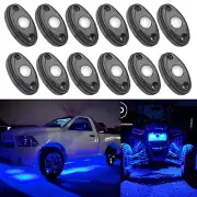 Blue 12 Pods LED Rock Underbody Lights For JEEP Offroad Truck ATV UTV Buggy Dune