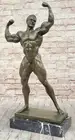 BRONZE STATUE MALE NUDE GAY INTEREST BODYBUILDER MUSCULAR ART DECO