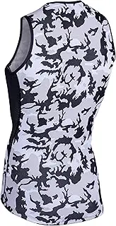 [Nalini] CAMU Tank Cycling Sleeveless Base Layer - Camouflage White/Black/Grey