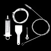 JZK 5x Fridge freezer drain hole cleaning tool kit, refrigerator drain hole clog remover set, fridge drainage hole unblocker, flexible long thin cleaning brush