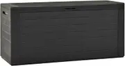 Garden Storage Box Anthracite 116x44x55 cm - Large Waterproof Outdoor Storage Chest for Patio, Deck, and Shed - Durable Polypropylene Box for Garden