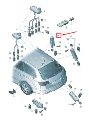 AUDI A4 Avant B8 Right Antenna Amplifier 8K9035225J NEW GENUINE