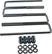BST BSSP Square U-Bolts for 3" Wide Leaf Spring 8.75" Long 9/16" Dia for 2004-2018 Ford F150 w/Hardware