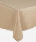 Holiday Home 52" X 70" Oblong Cece Tan 100% Polyester Tablecloth 4-6 Seating