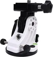 Jiawu Equatorial Mount for Sky Watcher & Star Field, Aluminum Alloy Telescope Latitude (EQ) Base, 90 Degree Latitude Adjustment Seat, Telescope Accessory with 3/8 Inch Thread (White)