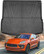 for Porsche Macan 2015-2024 2025 Trunk Mats Cargo Liner All Weather Protector Heavy Duty TPE Rubber Waterproof Anti-Slip Car Mats for Porsche Macan 2016 2017 2018 2019 2020 2021 2022 2023 Accessories