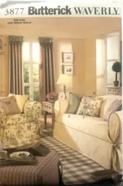 Butterick Waverly Home Decor Pattern #3877 Drapes, Slipcovers & Pillows Uncut