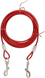 CORHAD Creative Double Head Pet Leash Durable Pet Pull Strap with Ergonomic Handle for Comfortable Grip for Walking Multiple Dogs Red
