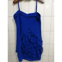 在飛比找蝦皮購物優惠-MOMA寶藍色蛋糕裙洋裝M號