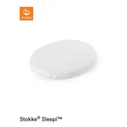 Stokke Sleepi Mini Fitted Sheet White - Soft & Snug Bedding