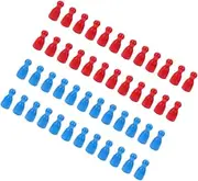 ERINGOGO 48Pcs Human Shape Game Pawns Portable Wooden Chess Pieces for Board Games Each Develops Intelligence Logical Thinking