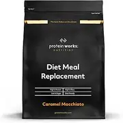 THE PROTEIN WORKS Complete Meal Replacement Shake | Nutrient Dense | Immunity Boosting Vitamins, Affordable | Healthy & Quick Diet Meal | Caramel Macchiato | 2 kg