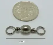 50 BARREL SWIVELS SIZE #2 BLACK NICKEL FISHING