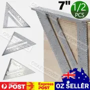 UP TO 2pcs 7" Aluminum Alloy Ruler Speed Angle Square Tool Triangle Ruler VIC