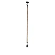 ROPE 2m Long Rope Pendant Matt Black and Coir