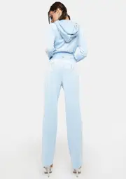 [JUICY COUTURE] Frosted Luxe Velour Rhinestone Logo Sweatpants