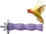 Bird Parrot Stick Stand - Calcium Molar Grinding Stone, Natural Chew Toy | Rough-Surfaced Paw Grinding Stick for Cockatiels, Cockatoos, Lorikeets, Conures, Parakeets, Bird Toy for Beak Care