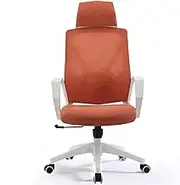 Ergonomic Office Chair Office Chair Comfortable Home Swivel Chair Conference Mesh High Back Chair with Pillow, Armrests and Wheels, Ergonomic Chair Desk Chair(Orange)