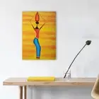 Hand Painted Canvas Oil Painting Modern Abstract Home Decor Framed Folk-custom